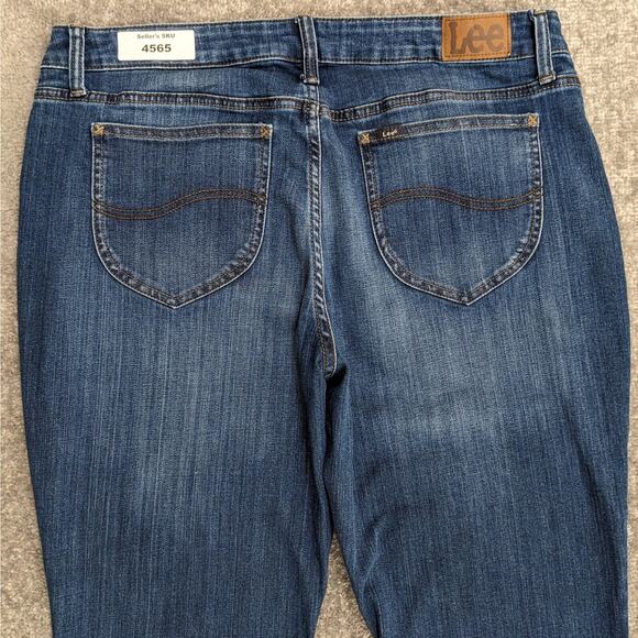 LEE Regular Fit Bootcut Jeans Women Size 16 Inseam 30.5" Mid-Rise - Picture 3 of 14